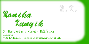 monika kunyik business card